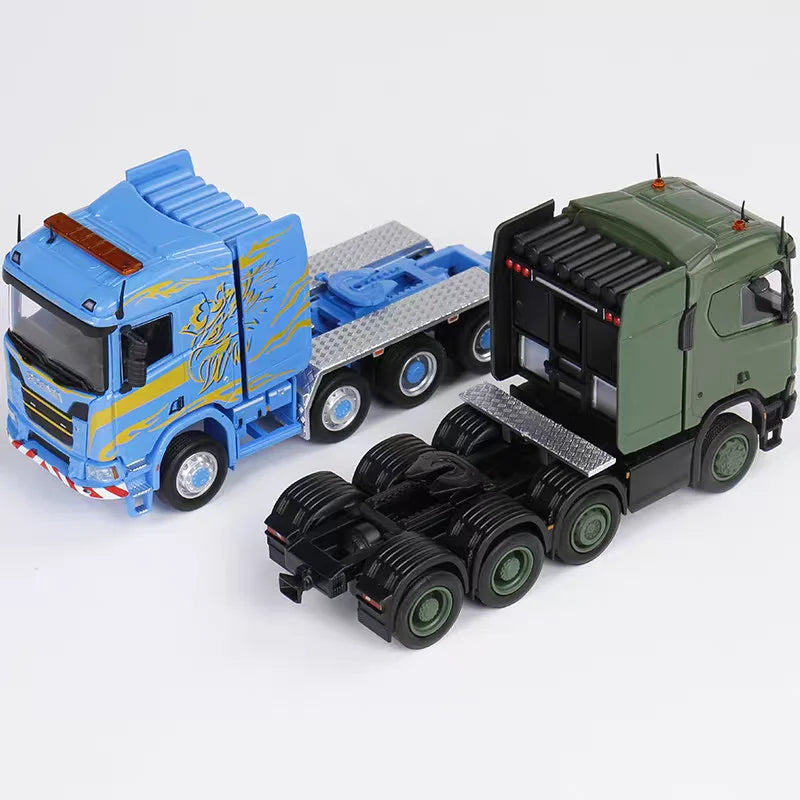 In Stock Masdi 1:64 Scania R650 Transport Vehicle Flatbed Trailer Alloy Miniature Diecast Model Trailer Car Model Custom Toys