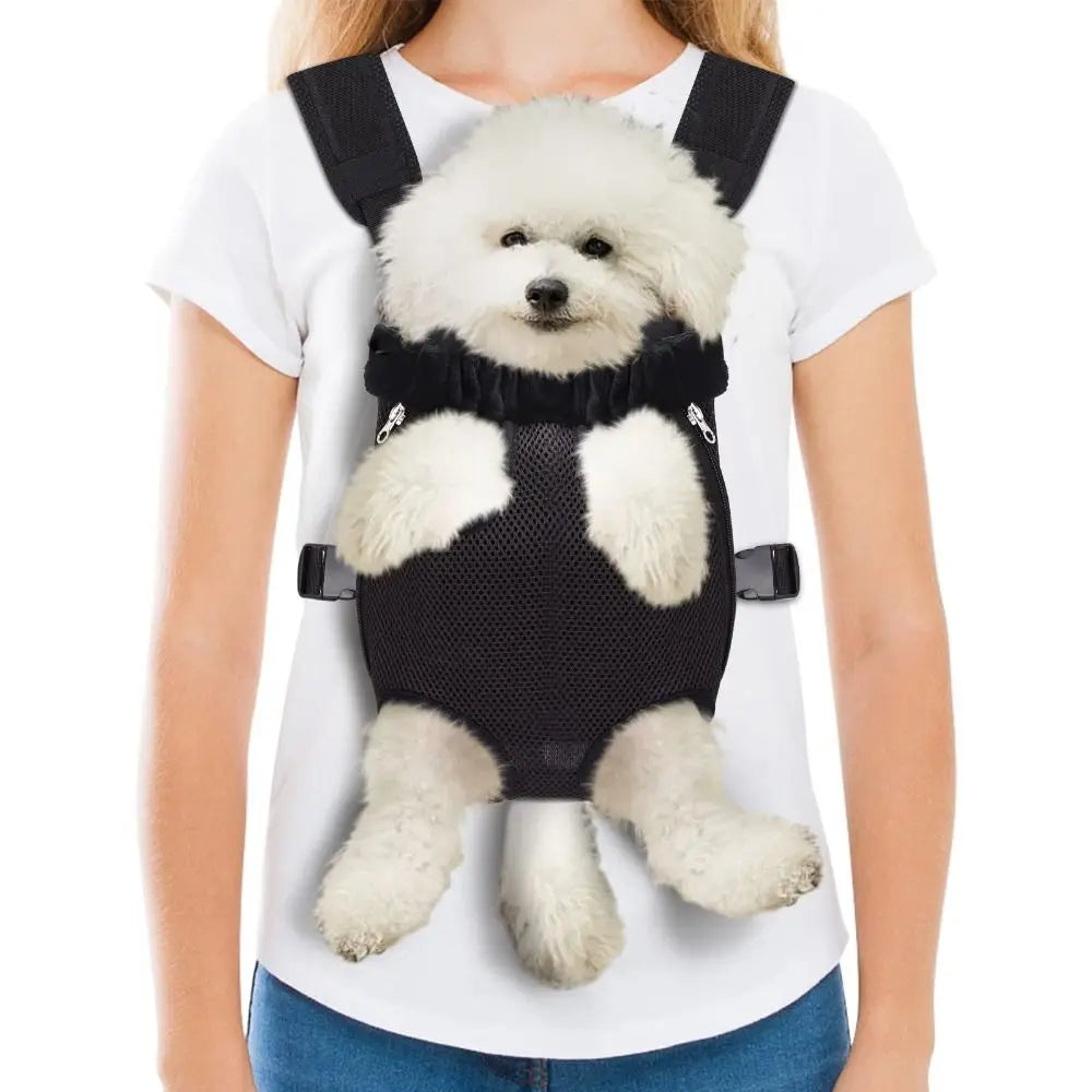 Adjustable Dog Front Carrier Legs Out Dog Backpack Carrier Pet Carrier Backpack for Small Dogs Cats and Puppies