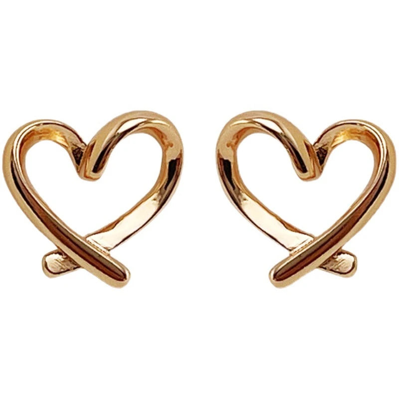 Korean Irregular Heart Ear Clip for Women Girls Painless Silicone Non-Piercing Ear Clip Ear Cuff Wedding Party Jewelry Gifts