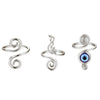 3Pcs Adjustable Toe Rings for Women Open African Toe Rings Summer Beach Foot Jewelry