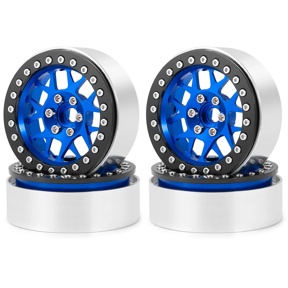 AXSPEED 4Pcs Metal 1.9"/2.2inch Beadlock Wheel Rims 25/35mm for Axial SCX10 Wraith TRX-4 D90 1/10 RC Crawler Car Upgrade Parts