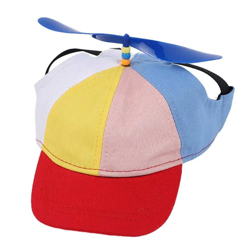 Pet Hat with Propeller Design Breathable Pet Hat Colorful Pet Propeller Hat Adorable Sunproof Dog Baseball Cap for Summer