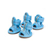 4pc/set Summer Non-slip Breathable Dog Shoes Sandals for Small Dogs Pet Dog Socks Sneakers for Dogs Puppy Blue Cat Shoes Boots
