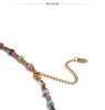 Yhpup Fashion Colorful Natural Stone Beads Chain Y2K Collar Necklace Tarnish Resistant High Quality Handmade Charm Jewelry Gift