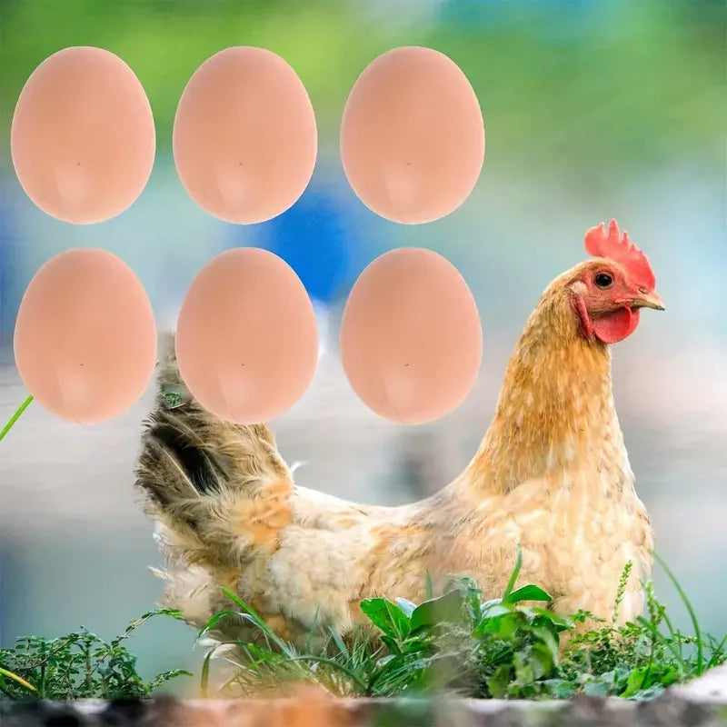 6/12Pcs Plastic Eggs Chicken House Small Fake Eggs Farm Animal Supplies Cages Accessories Guide Chicken Nest Egg Painting