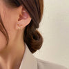 Korean Irregular Heart Ear Clip for Women Girls Painless Silicone Non-Piercing Ear Clip Ear Cuff Wedding Party Jewelry Gifts