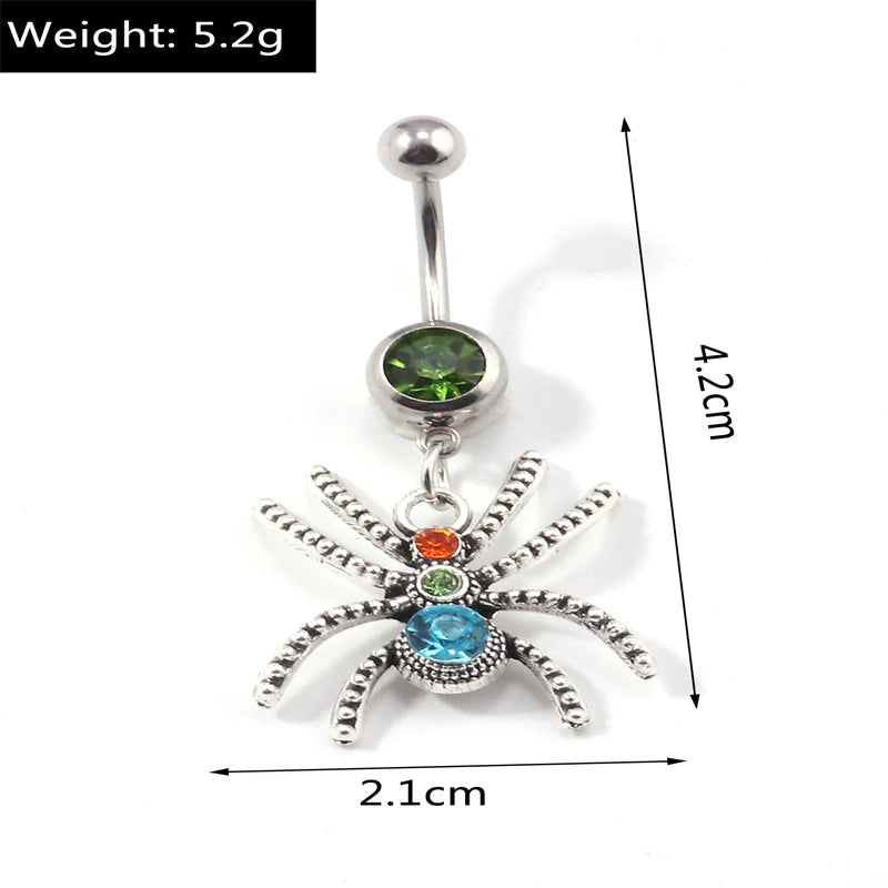 Fashion Fruit Cherry Belly Button Rings Sexy Navel Rings Belly Piercing Body Jewelry for Women Girl Party Holiday Jewelry Gifts