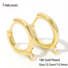 18K Gold Plated Brass Huggie Earring Hooks with Loop Round Ear Post with Open Jump Ring For DIY Earrings Making Components
