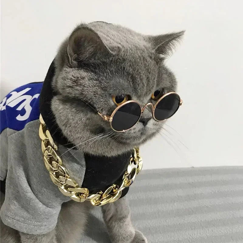 Cat Sunglasses Summer Outdoor Puppy UV Protection Sunglasses Dolls Sun Glasses Small Dog Cosplay Photo Props Cute Pet Sunglasses