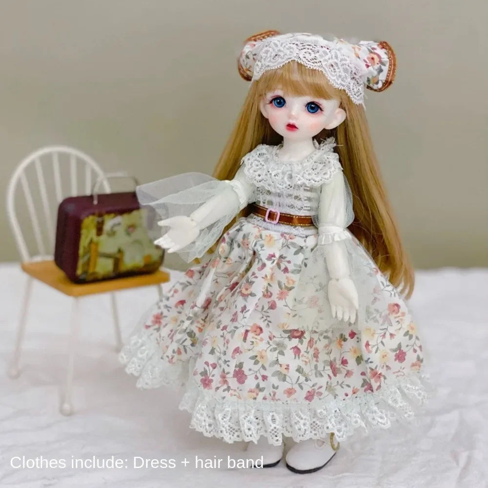 New Elegant 30cm Doll Clothes Pretty Casual Doll Dress Cute 1/6 BJD Doll Outfit Set