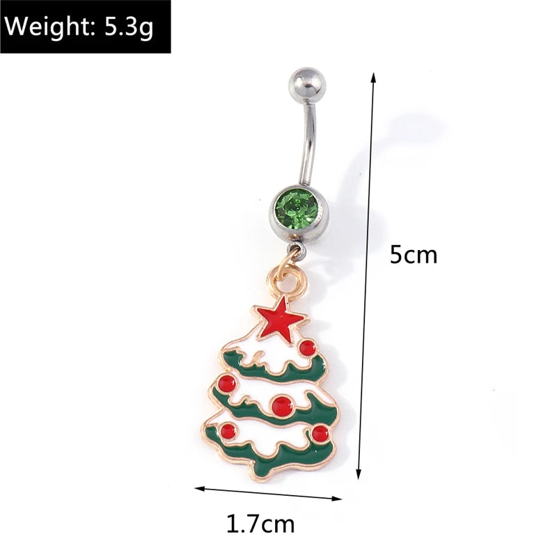Fashion Fruit Cherry Belly Button Rings Sexy Navel Rings Belly Piercing Body Jewelry for Women Girl Party Holiday Jewelry Gifts