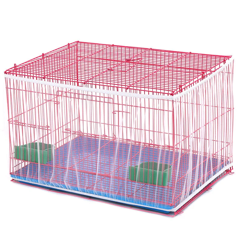 Mesh Bird Cage Cover Shell Skirt Net Easy Cleaning Catcher Guard Bird Cage Stretchy Mesh Parrot Bird Cage Net Jaula Para Pajaros