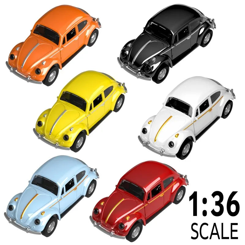 1/36 Scale Diecast Metal Pull Back Action Drives Car Forward Car Model Toy for Gift/Kids