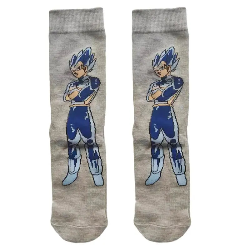 New 1 pair of Bandai cartoon men's and women's socks cartoon personality skateboard socks anime mid tube cotton neutral socks