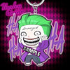 BeastKingdom Joker Harley Quinn Anime Movie Peripheral Keychain Holiday Gift Creative Cartoon Q Version Acrylic Backpack Pendant