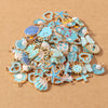 10pcs/Lot Random Mix Animal Charms Enamel Heart Flower Pendants for Jewelry Making DIY Earrings Necklace Craft Supplies
