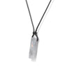 Men Vintage Rectangle Obsidian Pendent Necklace Natural Tiger Eye Labradorite Gem Leather Rope Braid Necklace Healing Jewelry