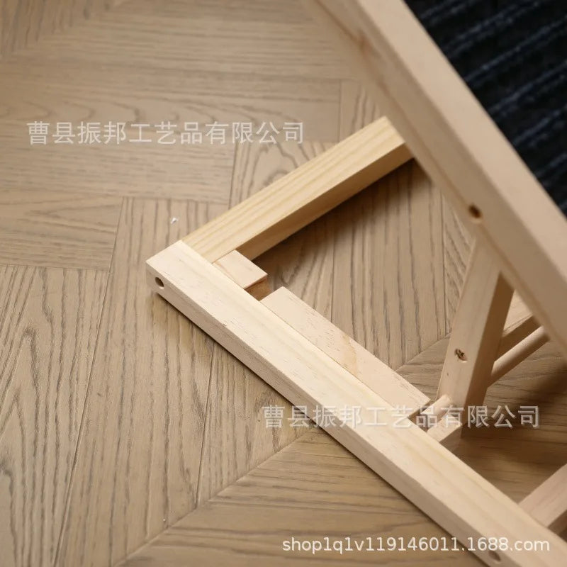 ‌Adjustable Wooden Pet Stairs & Ramp - Foldable Dog Steps for Indoor Cats, Portable Climbing Frame with Anti-Slip Surface