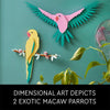 Creative Art The Fauna Collection Macaw Parrots Building Blocks Wall Artwork for Living Room Home Office Decor Toy Gift 644pcs