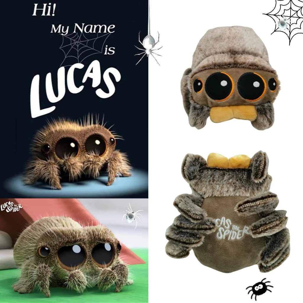 Stuffed Soft Animals Plushies Spider Toy Black Little Lucas Simulated Pillow Doll Anime Game Room Pillow Decora Kid Gift