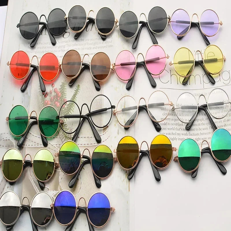 Cat Sunglasses Summer Outdoor Puppy UV Protection Sunglasses Dolls Sun Glasses Small Dog Cosplay Photo Props Cute Pet Sunglasses