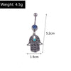 Fashion Fruit Cherry Belly Button Rings Sexy Navel Rings Belly Piercing Body Jewelry for Women Girl Party Holiday Jewelry Gifts