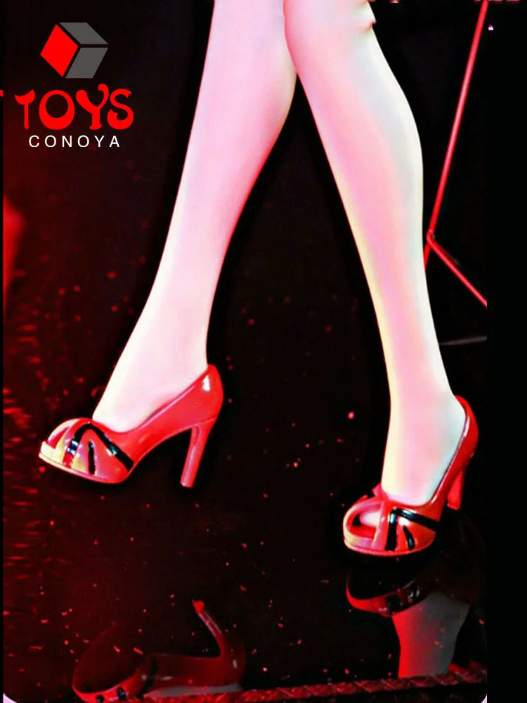 1/6 Scale Female Fishbill High Heels Shoes Model Fit 3.3cm Length Feet Soldier 12" Action Figure Body
