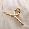 Gold Hollow Geometric Hair Claw – Metal Hairpin & Clip for Women