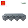 47Pcs/Lot 14413 4x4 Wedge Facet Building Blocks Moc House Accessories Compatible with Brick Construction Children Toys Gift Box