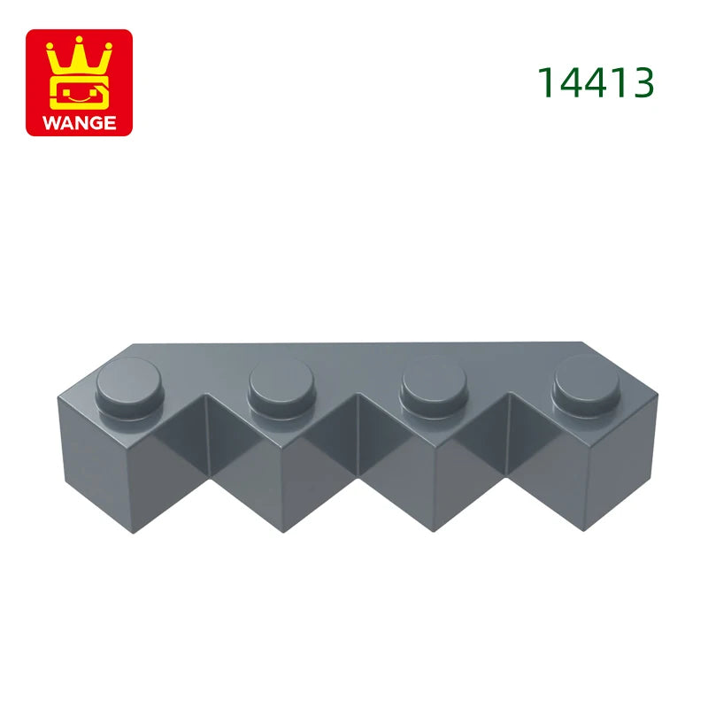 47Pcs/Lot 14413 4x4 Wedge Facet Building Blocks Moc House Accessories Compatible with Brick Construction Children Toys Gift Box