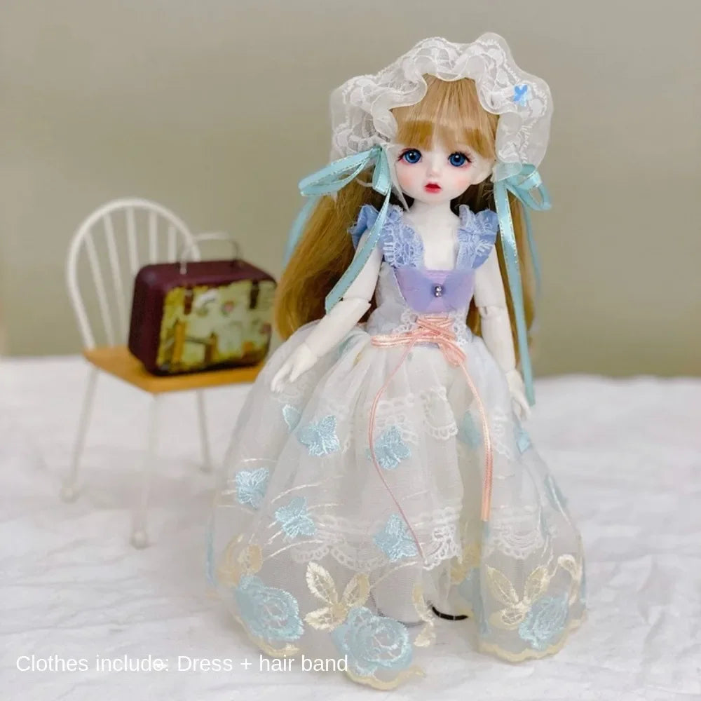 New Elegant 30cm Doll Clothes Pretty Casual Doll Dress Cute 1/6 BJD Doll Outfit Set