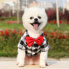 Classical Dog T-Shirts Bowtie Plaid Thin Summer Breathable Dog Clothes for Small Large Dogs Chihuahua Puppy Pet Cat Vest Yorkies