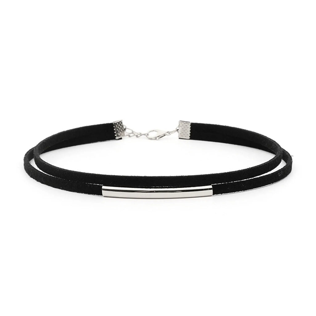 Gothic Black Velvet Choker Necklace – Women’s Tattoo Style Short Neck Collar Jewelry