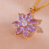 2 Colors of European and American Purple Sunflower Pendant Necklace Give Women A Light Luxury Niche Design
