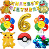 Pokemon Birthday Party Supplies Pikachu Party Decorations Foil Balloons Blowouts Tableware Plate Napkin Baby Shower Supplies Toy