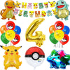 Pokemon Birthday Party Supplies Pikachu Party Decorations Foil Balloons Blowouts Tableware Plate Napkin Baby Shower Supplies Toy