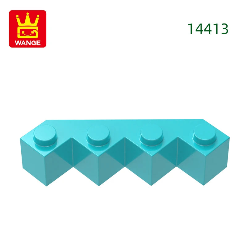 47Pcs/Lot 14413 4x4 Wedge Facet Building Blocks Moc House Accessories Compatible with Brick Construction Children Toys Gift Box