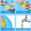 170cm Summer Pet Swimming Pool Dog Splash Sprinkler Pad Inflatable Mat Cooling Dogs Outdoor Play Water Mat Toys for Pet Children