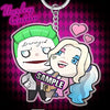 BeastKingdom Joker Harley Quinn Anime Movie Peripheral Keychain Holiday Gift Creative Cartoon Q Version Acrylic Backpack Pendant