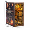 Bookshelf Set DIY Book Nook Kit Wooden Doll House Bookshelf Insert Decor With Warm Light 3D Puzzle Assembly Building Model Gifts