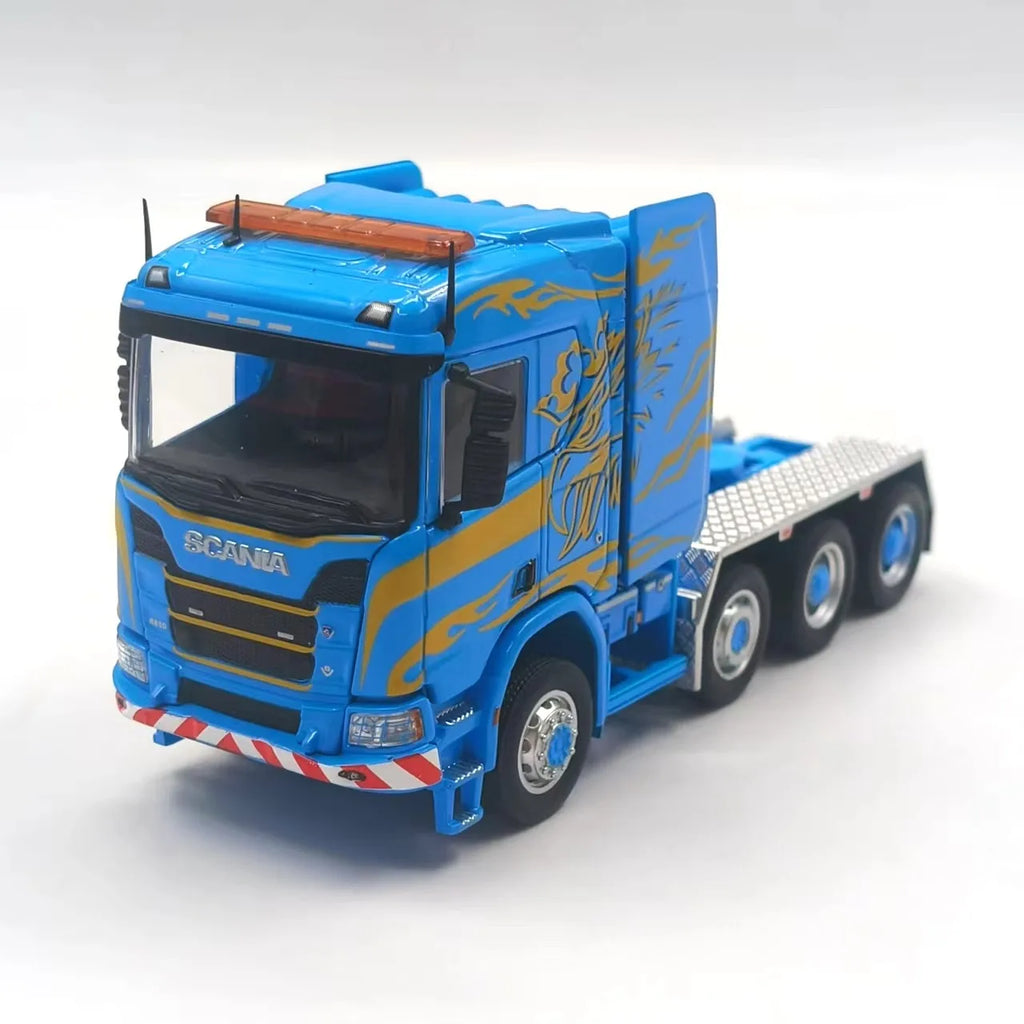 In Stock Masdi 1:64 Scania R650 Transport Vehicle Flatbed Trailer Alloy Miniature Diecast Model Trailer Car Model Custom Toys
