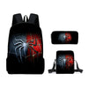3pcs/set Spider Man Students Backpack Pencil Case Messenger Bag Wear-resistant Lightening Breathable Waterproof Schoolbag