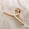 Gold Hollow Geometric Hair Claw – Metal Hairpin & Clip for Women