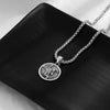 Vintage Simple Alien Human Coin Pendant Choker Necklace for Men Trendy Punk Long Chain on the Neck Jewelry Accessories Male Gift