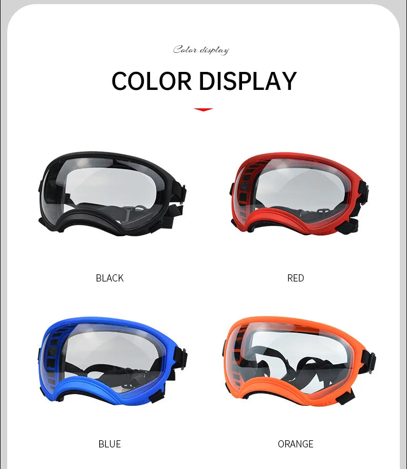 Color changing pet glasses, dog goggles, size dog sunglasses, snow glasses, UV resistant dog sunglasses