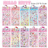 20Sheets Kawaii Sanrio Hello Kitty Sticker Cartoon Laser Diy Stickers Decals Stationery Wholesale Kids Toys Gifts