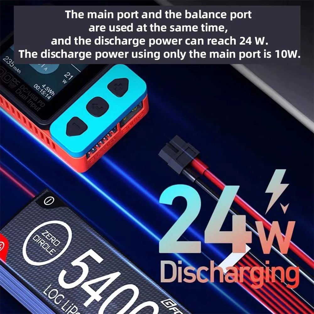 SKYRC B6neo Charger XT60/PD Dual DC Inputs 200W Charging Power SK-100198 For RC Car Model Aircraft Battery