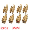 50pcs Stainless Crimp End Beads Caps Leather Cord Clip Tip Fold Crimp Bead Bracelet Connectors for Jewelry Making Bulk Wholesale