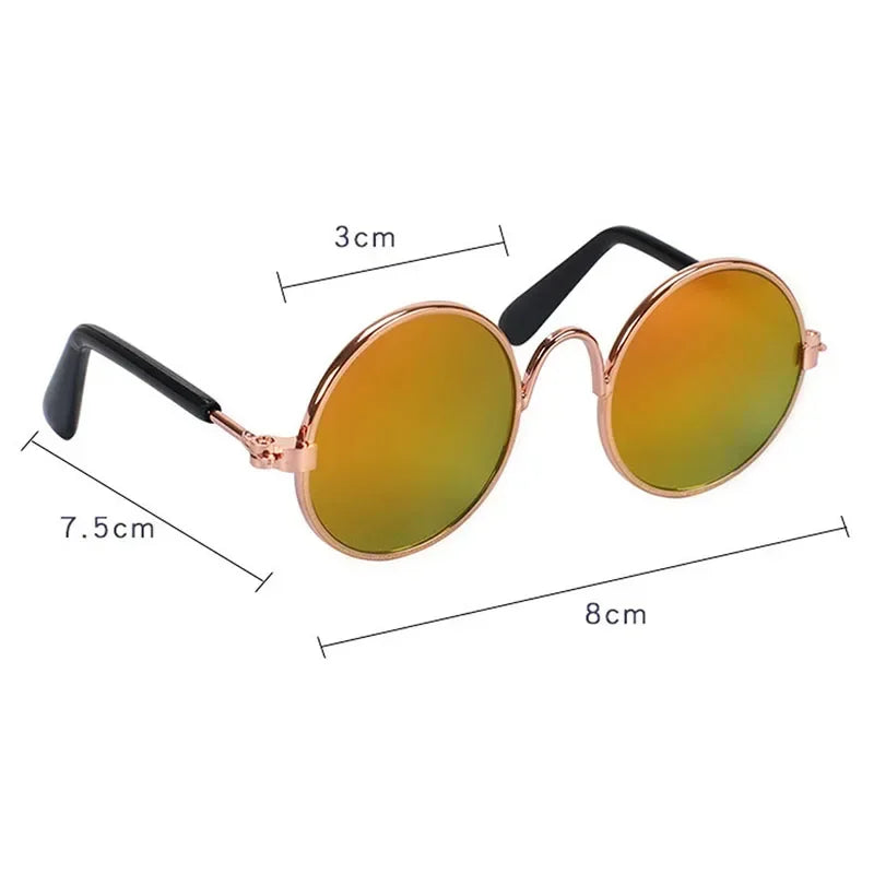 Cat Sunglasses Summer Outdoor Puppy UV Protection Sunglasses Dolls Sun Glasses Small Dog Cosplay Photo Props Cute Pet Sunglasses
