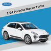 WELLY 1:24 Porsche Macan Turbo SUV Alloy Car Model Diecast Metal Vehicles Car Model High Simulation Collection Children Toy Gift
